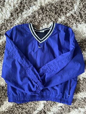 Nike Cobalt Blue Athletic windbreaker with Contrast Trim